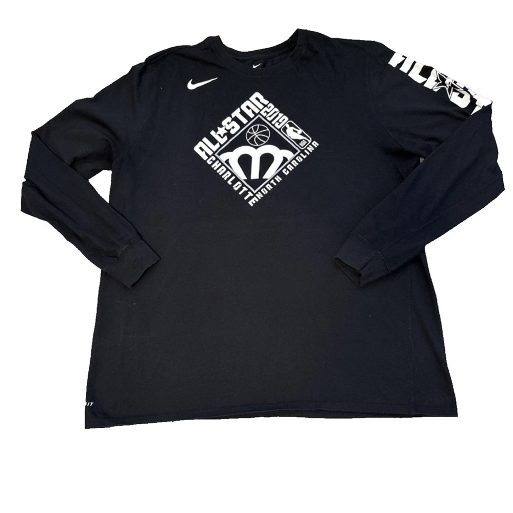Men’s Nike Black 2019 NBA All-Star Weekend Logo Performance Long Sleeve XXL RARE